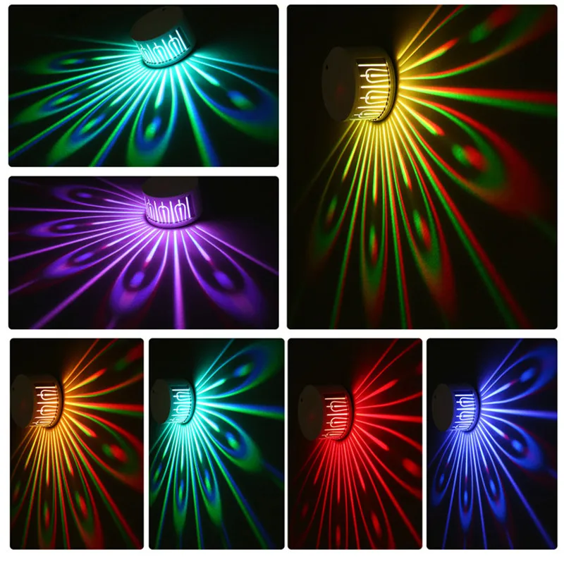 Colorful Peacock Projection Lamp Touching Remote Control Changeable Night Lamp TN99