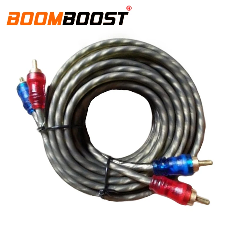 Vehicle audio conversion cable 5m Pure copper Car stereo audio cable twisted pair Auto Subwoofer