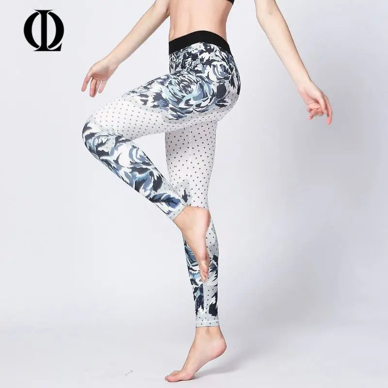 Yoga Pants Women Printed Legins Sport Fitness Quick Dry Running Tights