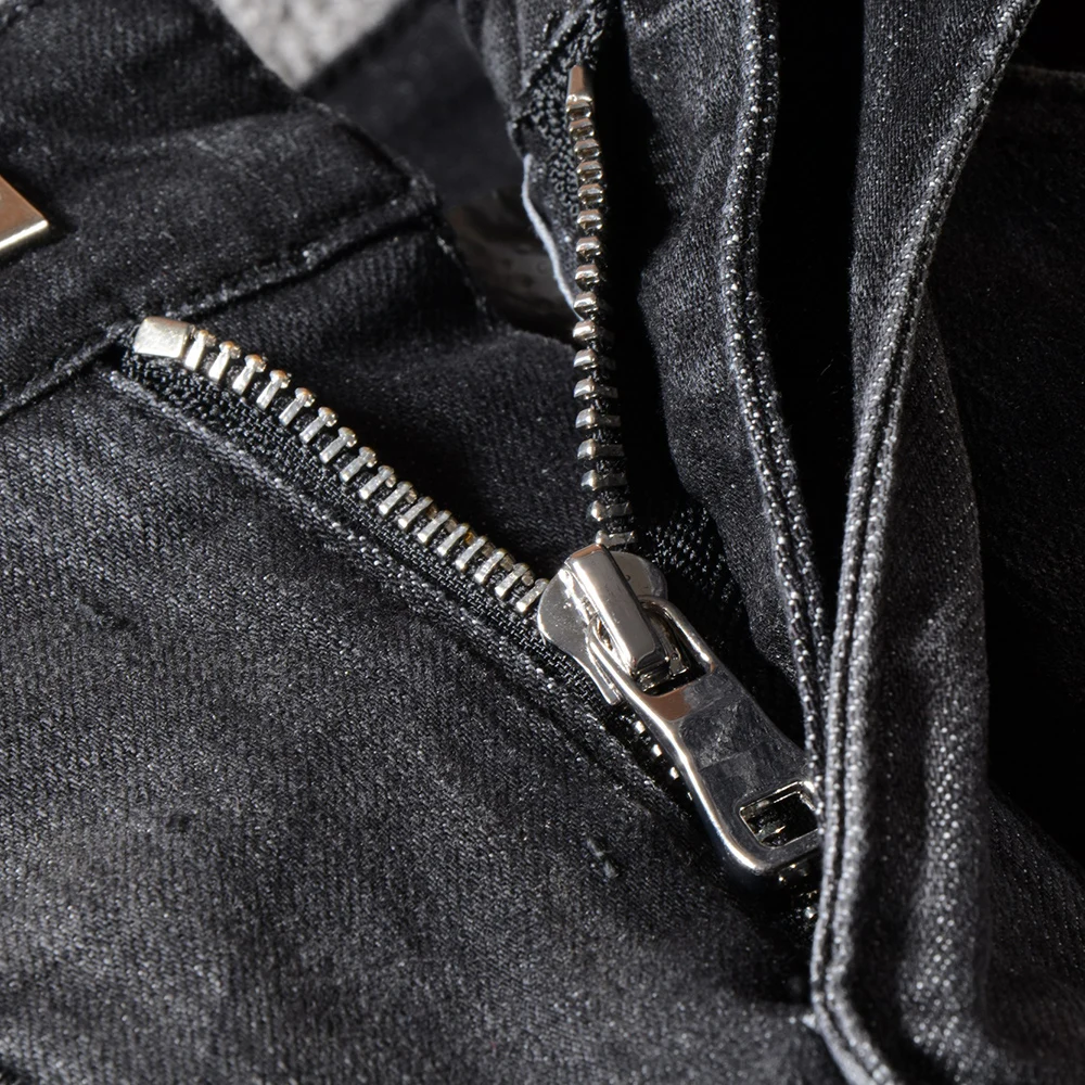 GAAJ известный дизайнер бренда для мужчин карманы лоскутное черный брюки карго байкер джинсы для женщин мотоцикла slim fit плиссированные Джинс