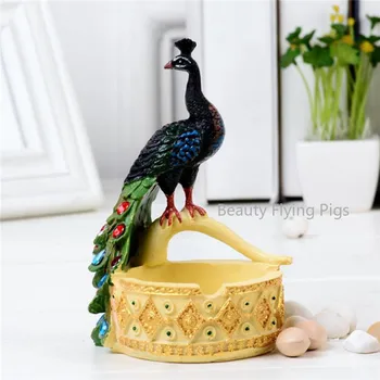 

Home Decor Creative Creative Peacock Ashtray European Home Storage Ashtray Decoration Send Boyfriend Fashion Gift WSHYUFEI