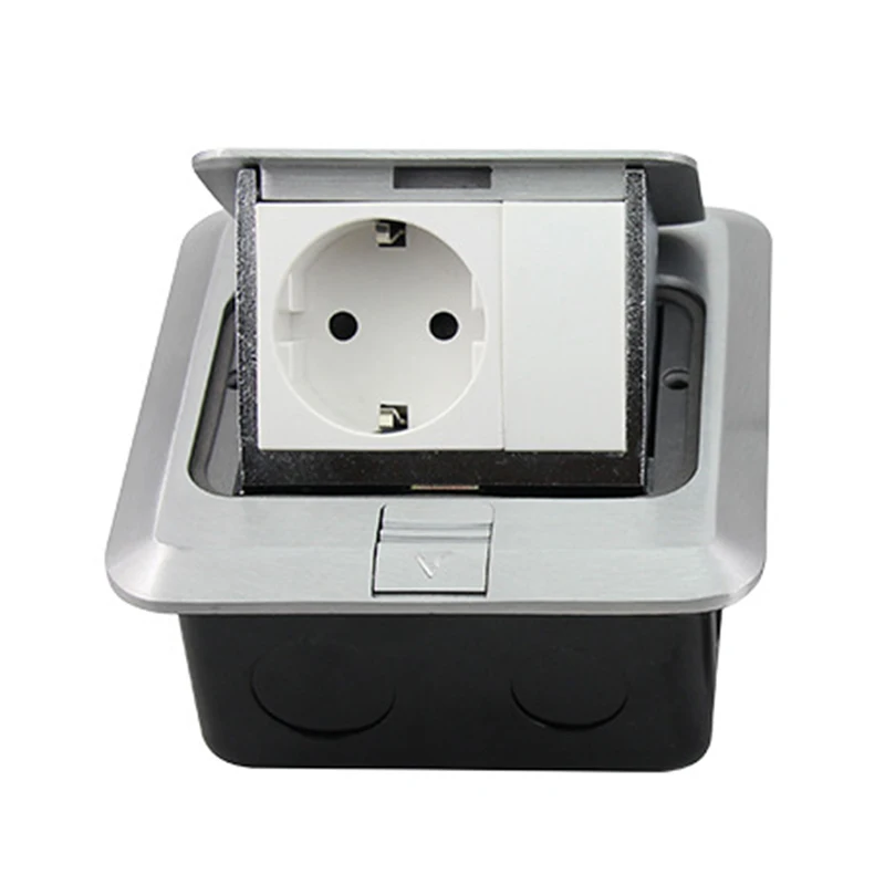 250 В 16А водонепроницаемый Европейский стандарт пол розетка зарядное устройство адаптер розетка для офиса кухни спальни