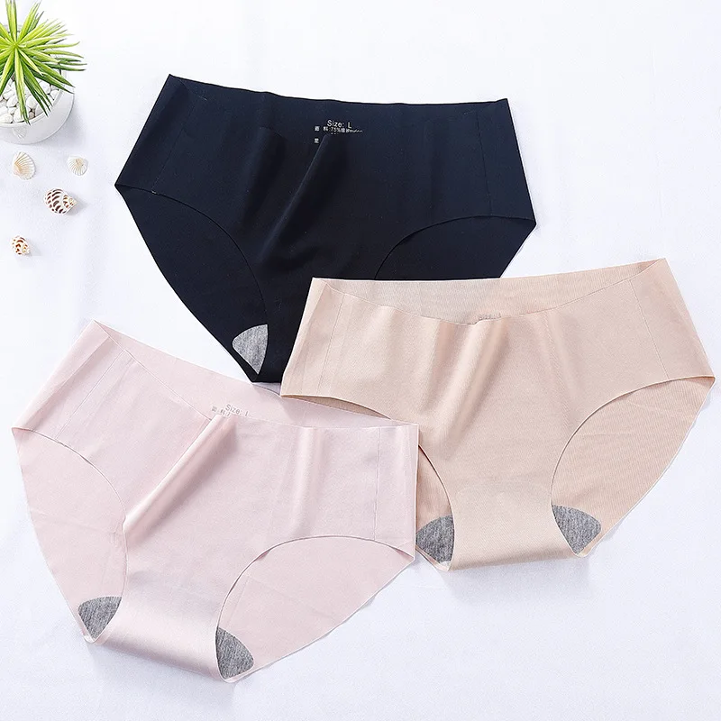 

F&U Seamless Panty Underwear Female Comfortable Intimates Fashion Female Mid-Rise Briefs 5 Colors Lingerie