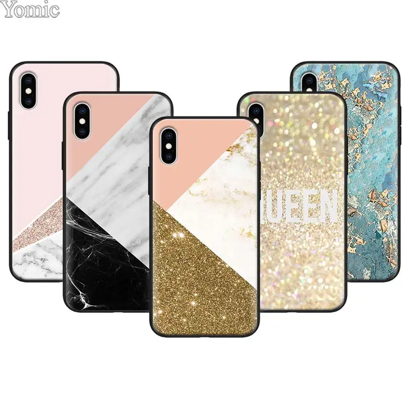 

gold marble collage print Soft Phone Case for Apple iPhone 7 8 Plus X XR XS MAX Cases for iPhone 6 6s Plus 5S SE Case Coque