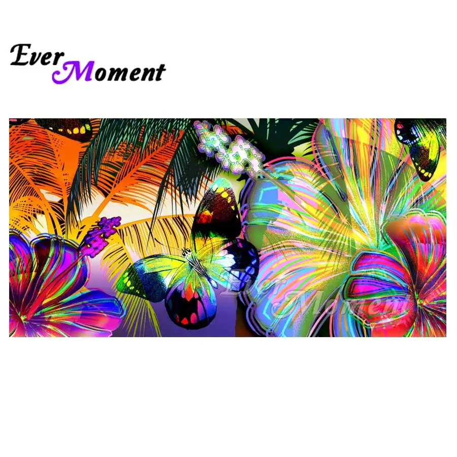 

Ever Moment Flower Butterfly Diamond Painting 5D DIY Picture Mosaic Needlework Diamond Embroidery Cross Stitch Stone S2F1459