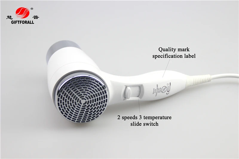GIFTFORALL Профессиональный настенный фен термостатический Электрический Фен воздуходувка использовать в ванной комнате отель с розничной коробке RCY-67430-T