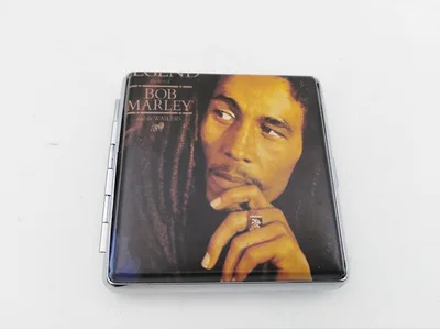 1 шт. портсигар Bob Marley кожа и металлический портсигар держатель 20 шт. контейнер для хранения табака - Цвет: A