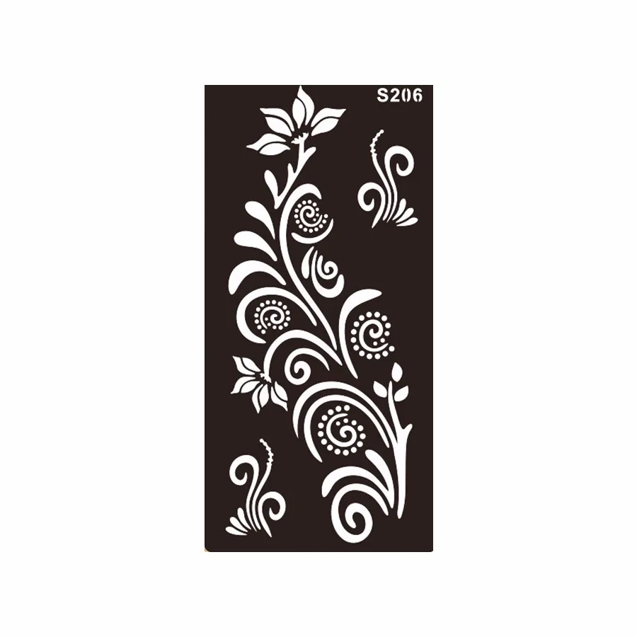 6 Sheet Wrist Body Art Henna Tatoo Stencil Flower Patter Bracelet Design Women Makeup Mehndi Tattoo Templates Party Gift S200#07 (3)