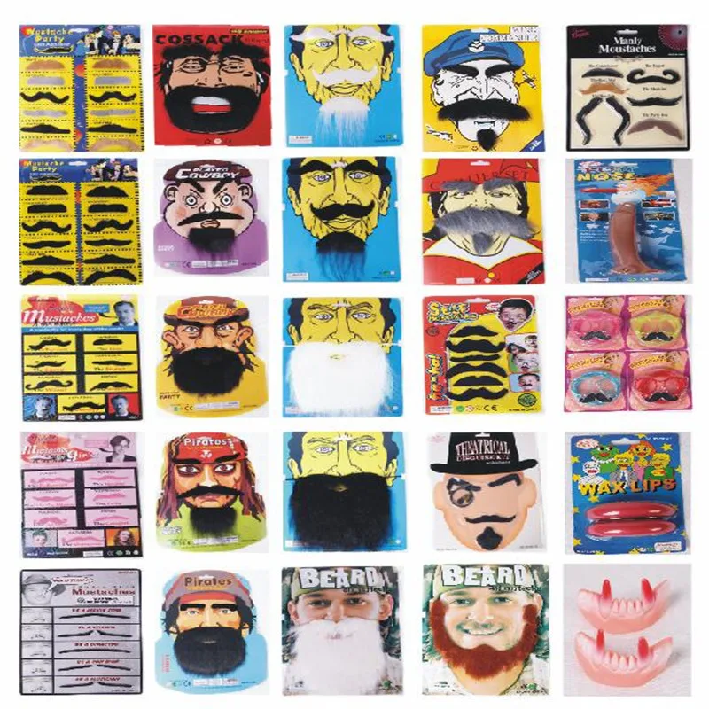 

Creative Funny toy Costume Party Mustache Cosplay Halloween Party Fake Moustache Beard whisker For Kids Adult Decor