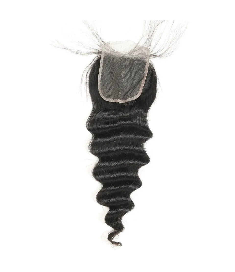 Hair Villa Non Remy Brazilian Loose Wave Closure 4 4 Human Hair Weave Lace Closure With Baby Hair Free Middle Three Side Part (23)