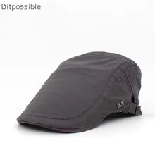 Ditpossible хлопковая шляпа мужская берет gorras boina плоские шапки унисекс повседневные Шапки Береты