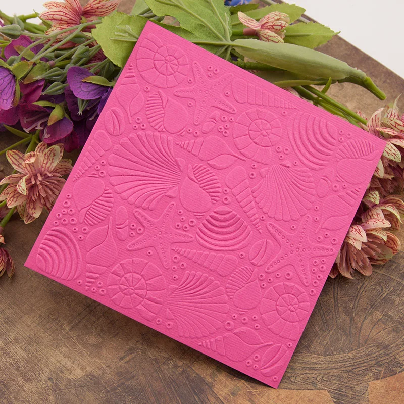 

Sea Star Textured Embossing Folder Plastic Card Making Scrapbooking Embosser Folders Craft Supplies Paper Stamp Template New