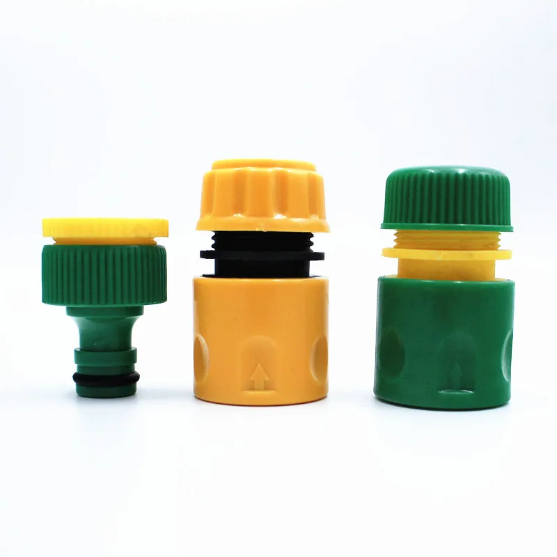 

3PCS Coupling Adapter Drip Tape Watering Irrigation Faucet Hose Connecter with 1/2'' 3/4'' Male Garden Water Connector