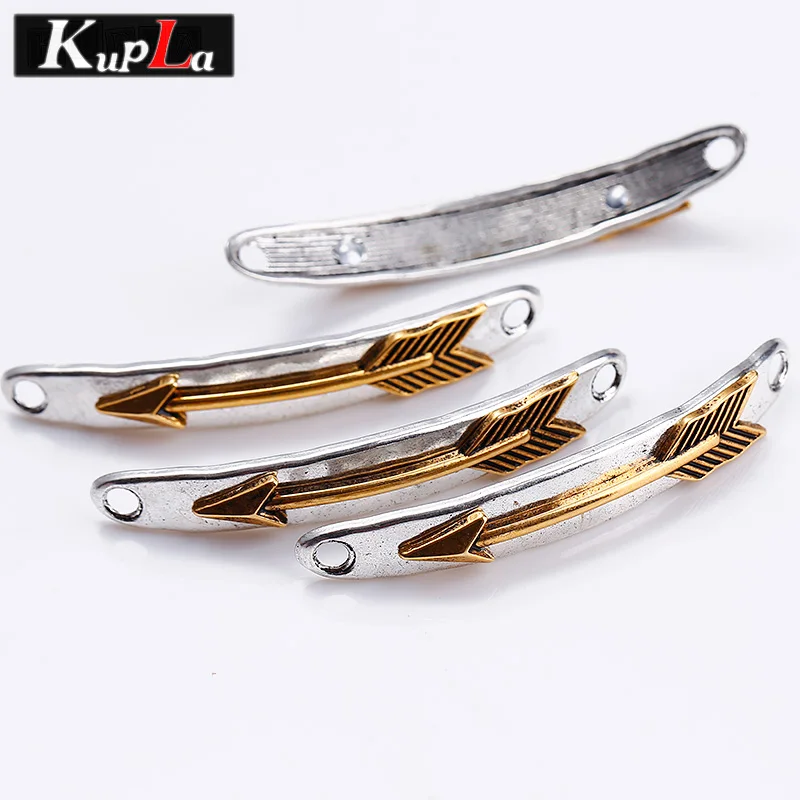 

Kupla Vintage Metal Arrow Charms Connectors for Bracelets DIY Handmade Accessories Arrow Charms for Jewelry 8*54mm 10pcs C5828