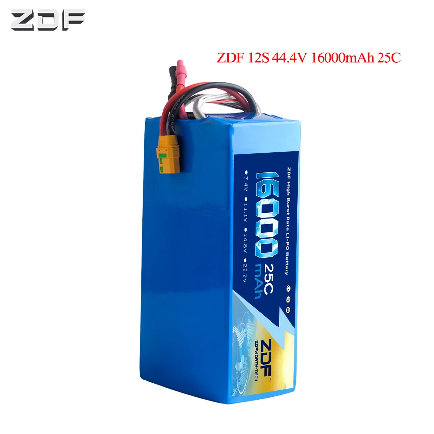 ZDF 44 4 V 16000mah 12S литий полимерная батарея большой нагрузки 25C Max 50C специально для