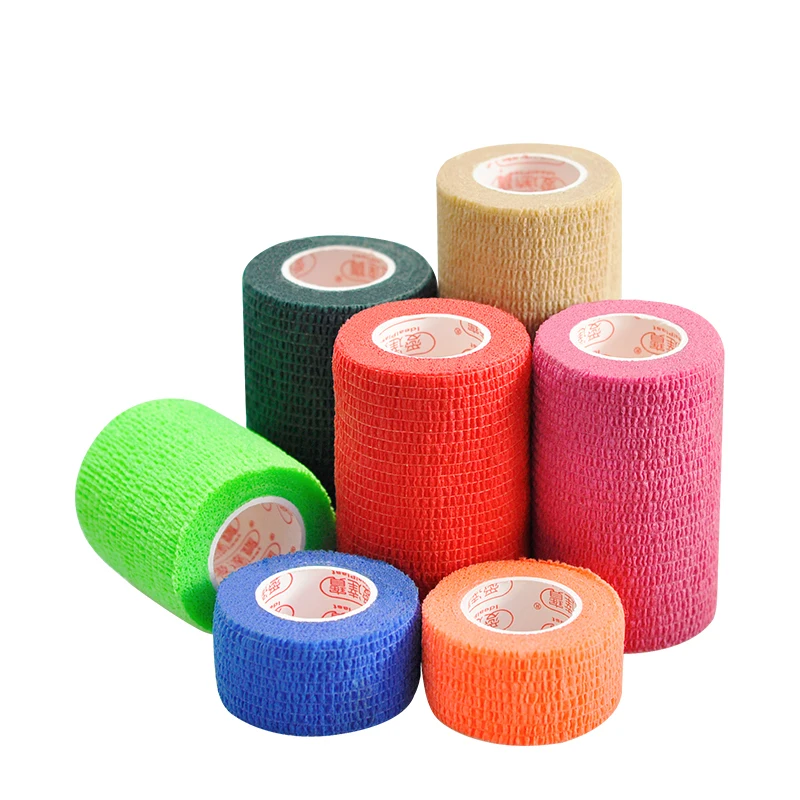 

10Rolls/lot Non-woven Elastic Self-adhesive Bandage Wrist Arm Leg Joints Protector Breathable Athletic Adhesive Tape Bandages