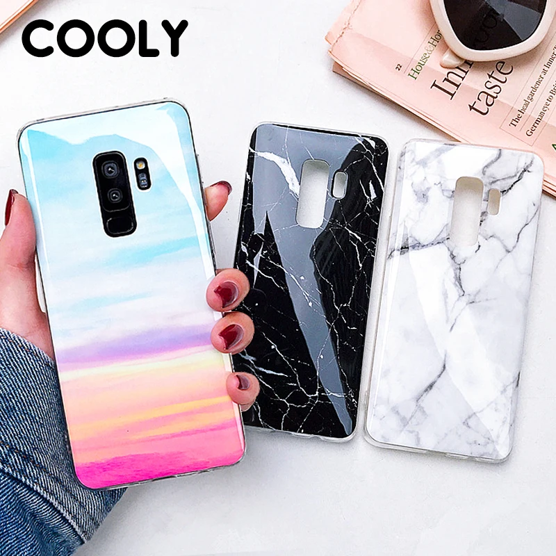 Мраморный чехол COOLY для Samsung Galaxy S10e чехлы S10 S9 S8 Plus S7 Edge Note 8 9 задняя крышка мягкий