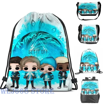 

Funny graphic print shoulder Bags women Hypnotized Set It Off Single shoulder backpack travel for men Gym Bag