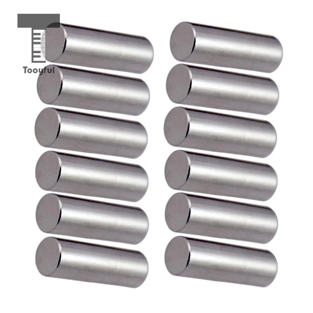 Tooyful Chrome Instrument Accessory 12x Electric Guitar Bass Pickup Magnet Rod Slug | Спорт и развлечения