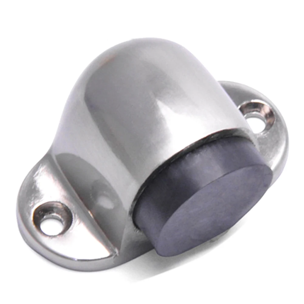 

Wall Floor Mounted Zinc Alloy Door Stopper Rubber Pad Doorstop Holder Safety Catch