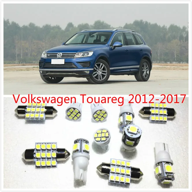 

11 set White LED Lights Interior Package 10 & 31mm Map Dome For Volkswagen Touareg 2012-2017