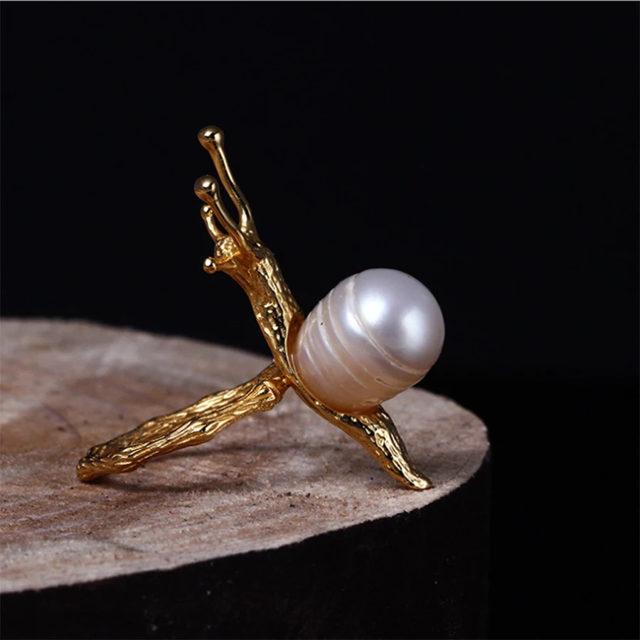 

2019 Women Pearls Rings Fine Jewelry 925 Silver Ring 14K Gold Wedding Engagement Rings Fashion Cock Ring Sets Open Size