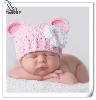 

Newborn Photography Props Baby Hats Caps Pink Baby Bonnet Cute Baby Wool Cap Baby Photo Props Infant Hat Photography Accessories