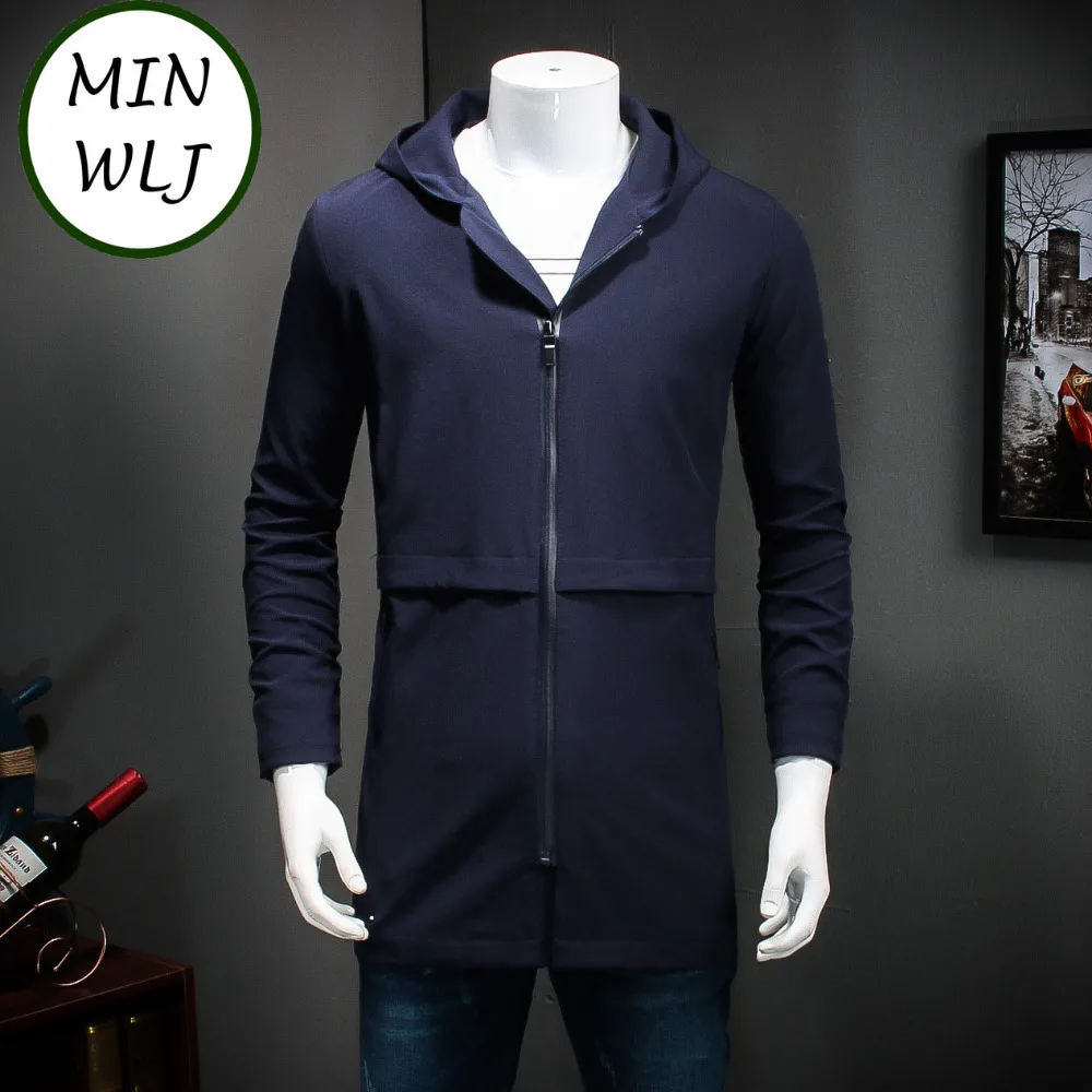 7xl Marque Minwlj Veste Automne 3xl Couleur Plus Manteau bleu Solide La 4xl 6xl Printemps 5xl Hommes 109 Taille Noir BrCdoxeW