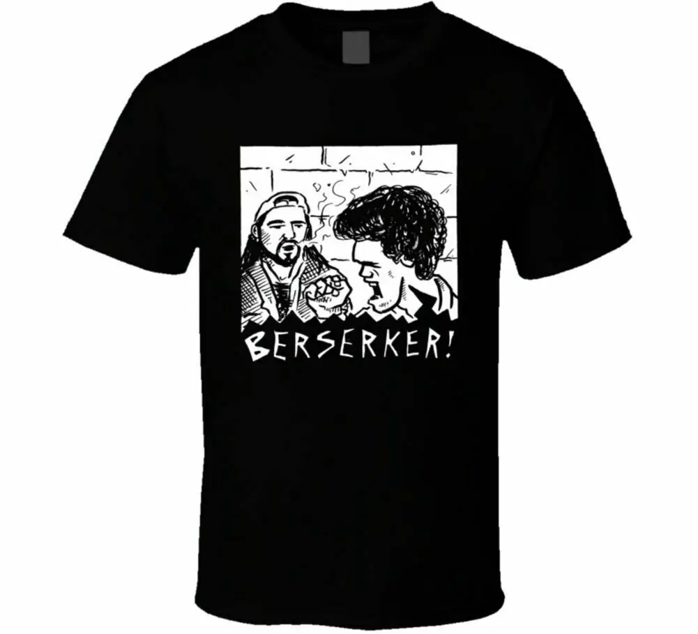 9431.0₩ |Clerks Berserker 웃긴 영화 남자 티셔츠 블랙 프린트 티셔츠 2018 패션 브랜드 탑 티 여름 T 셔츠 남...