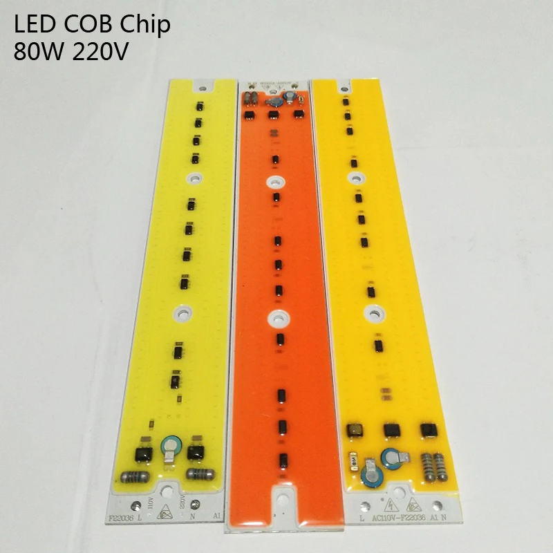 80W Теплый белый AC 220 V умный IC светодиодный чип DIY высокой мощности COB прожектор освещение для выращивания растений 30-80 Вт полный спектр для прожектора - Испускаемый цвет: 80W