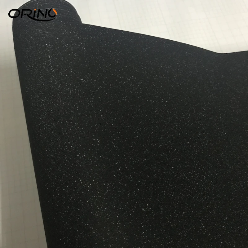 Black Glitter Vinyl Film Wrap-2