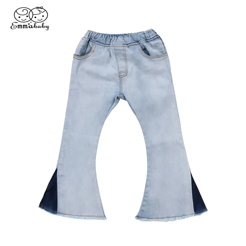 

Emmababy New arrival Spring Baby Pants Casual Streetwear Boot Cut Type Solid Color Elastic Closure Mid Waist 2 Kinds Available