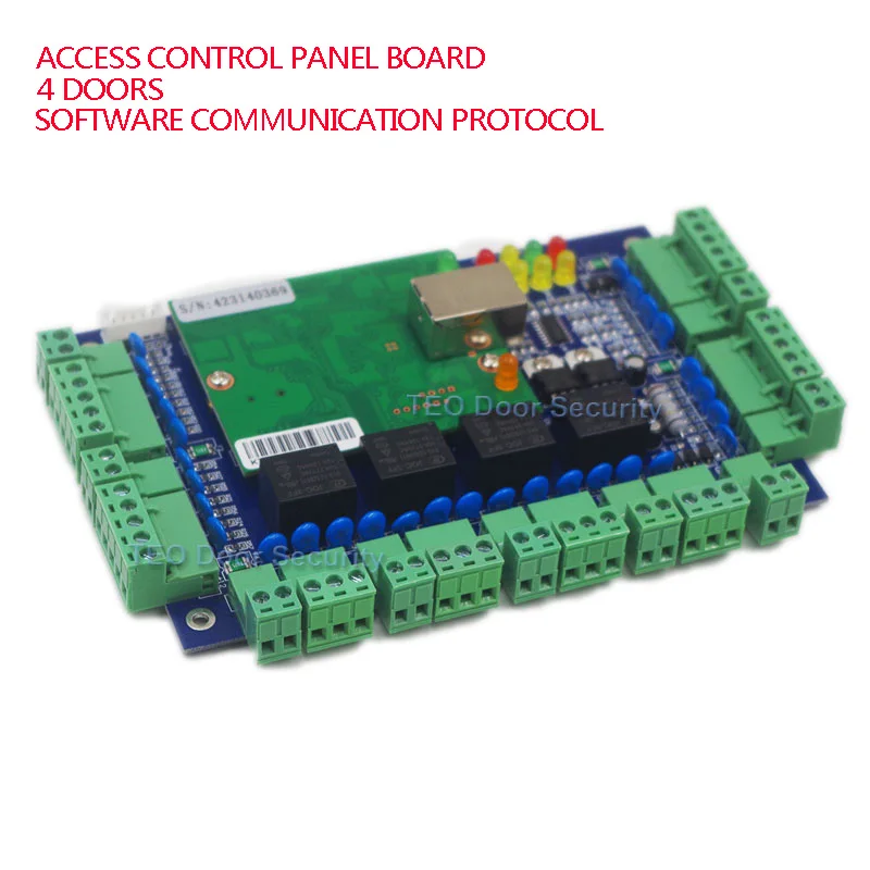Four Doors Wiegand Reader Network Access Control Panel Board Software Communication Protocol TCP/IP