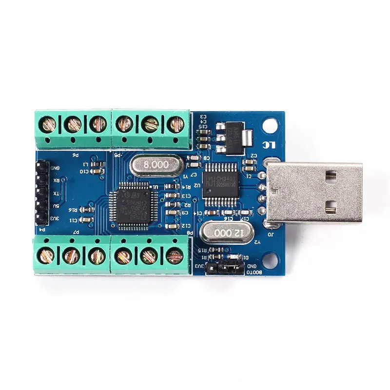 USB 10-канальный 12Bit AD Модуль сбора данных STM32 UART модуль АЦП 10-канальный один Порты и разъёмы Вход