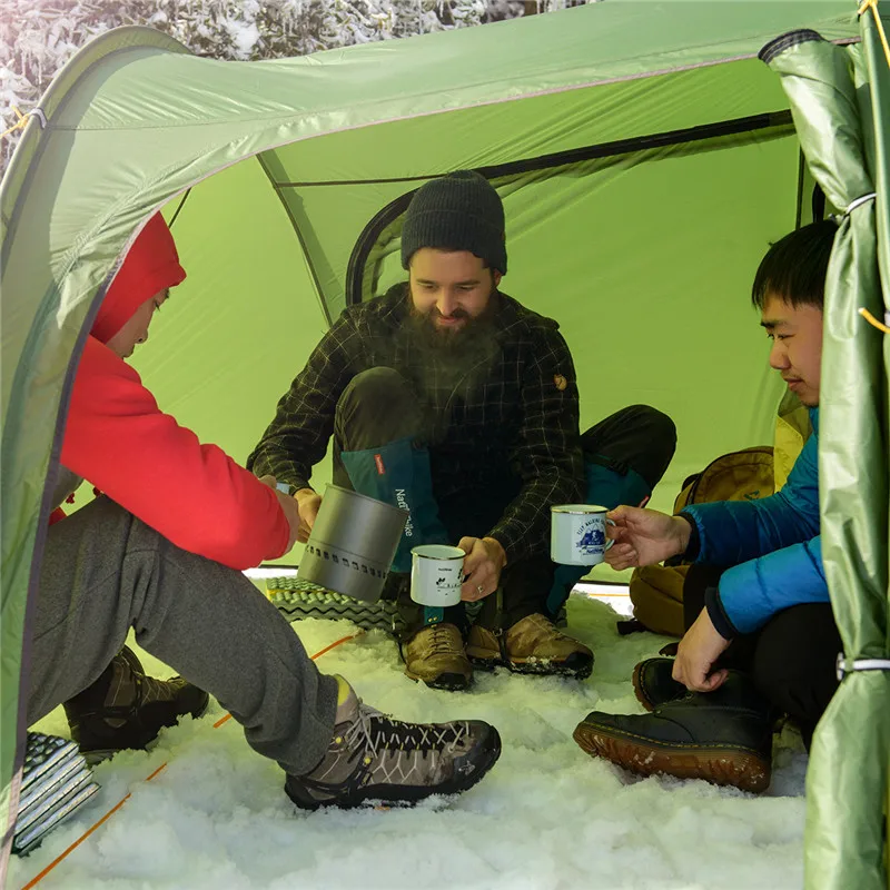 Naturehike Сверхлегкий туннельный тент из опалуса для 2~ 4 человек 20D/210T тканевый тент для кемпинга с бесплатной NH17L001-L