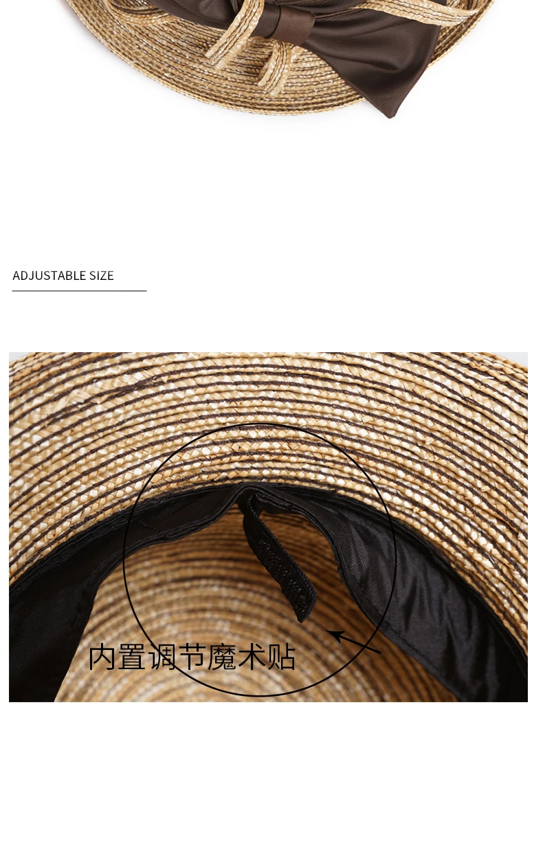 100% Natural Raffia Straw Hat For Women 2022 Summer Elegant Wide Brim Floppy Casual Beach Sunbonnet Fashion