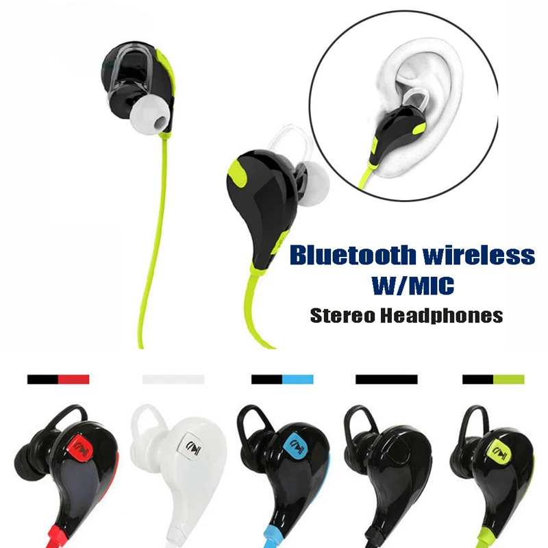 

30PCS/Lot In-ear Bluetooth In-Ear QY7 Bluetooth 4.1 Stereo Earphone Fashion Sport Studio Music Earphone For Iphone X Samsung S8