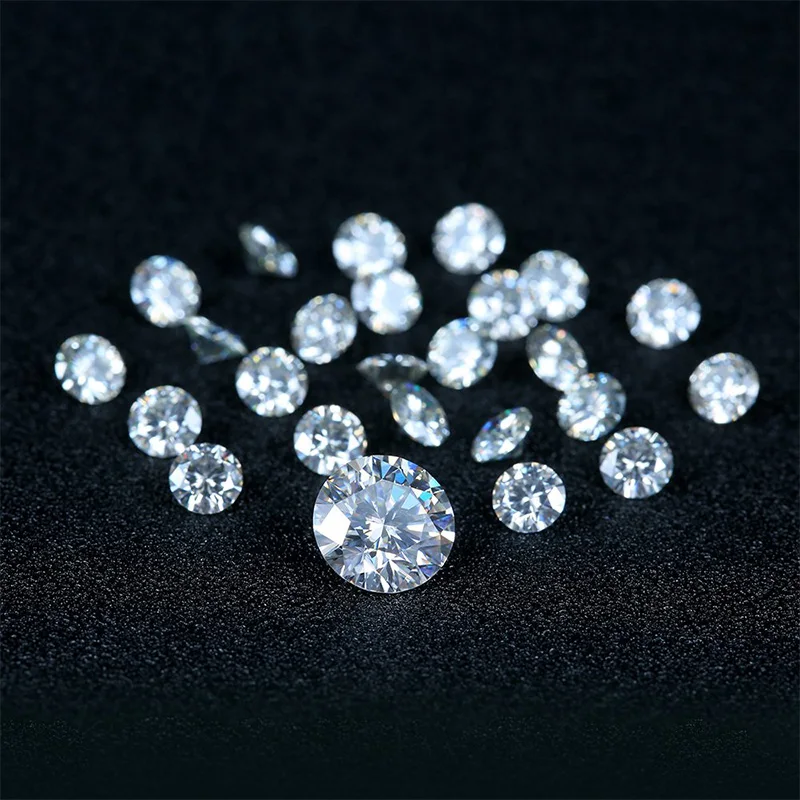 Круглый бесцветный Муассанит NiceGems 0 25 CTW с отличными сердцами и стрелами 4 мм F