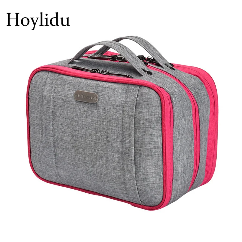 

Multi-layer Professional Makeup Bag Portable Multifunctional Cosmetic Bag Travel Organizer Large Capacity Makeup Brush Suitcase