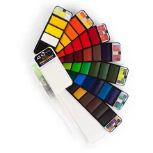 18/25/42 Цвета Твердые акварельные краски в наборе с акварель кисти Складной& Портативный Путешествия карманный дизайн для приготовления пищи на воздухе Краски Инж