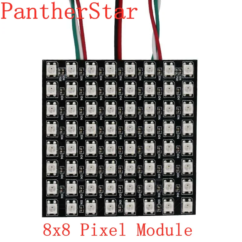 

DC5V 8x8 16x16 8x32 Pixel WS2812B Digital Flexible LED Programmed Panel Screen Individually Addressable Full Color Display Board