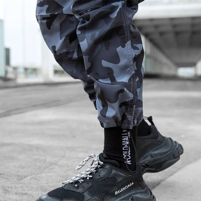  Hip Hip Streetwear Men's Camouflage Cargo Joggers Pants 2019 Spring Men Military Style Harem Trouse