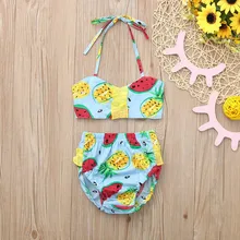 CHAMSGEND/детское бикини для девочек, пляжный купальный костюм с принтом арбуза+ шорты, купальный комплект для малышей, Bebek Mayo 19MAY19 P35