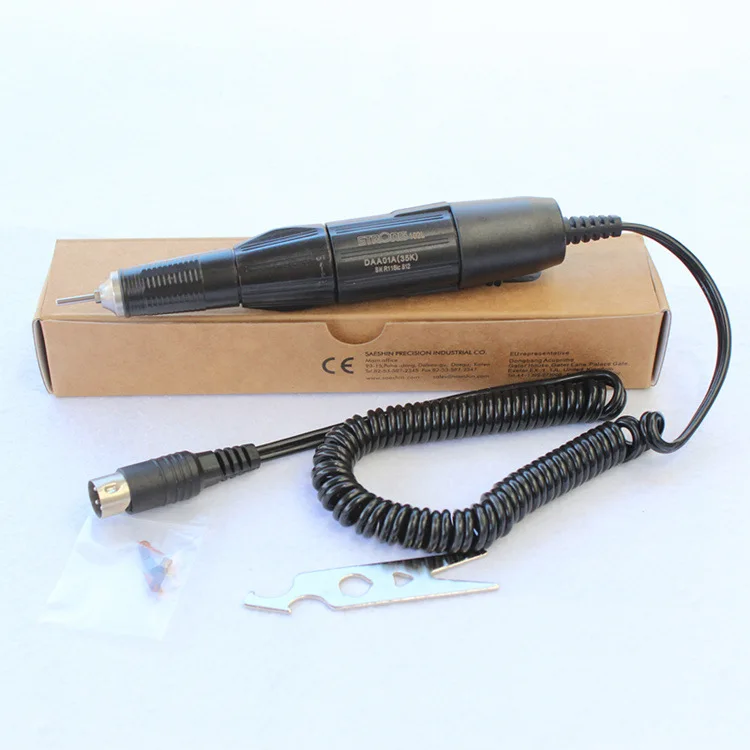 Billig 35,000RPM 102L 2.35mm schwarz griff Datei Bits Nägel polieren Kunst stift für Starke 210 204 90 serie Elektrische Nagel Bohrer maschine Werkzeug