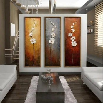 

Colorful Flower Canvas Abstract Painting Print Art Wall Plum Blossom Artwork Vintage Home Bedroom Lobby Wall Decor Poster Print