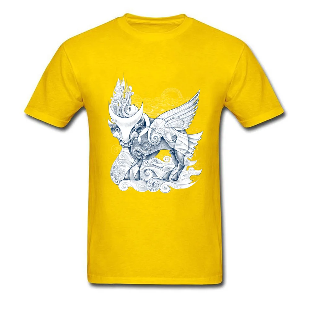 Casual Tops T Shirt New Coming O Neck Casual Short Sleeve 100% Cotton Men's Tshirts Printed On Tops Tees Wholesale The Abduction of Europa blue ver. yellow