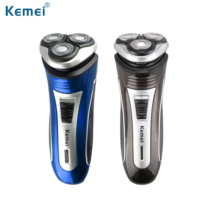 

Kemei 100-240V Rechargeable Electric Shaver 3D Triple Floating Blade Heads Electric Razors Men Beard Trimmer Machine 2 Colors