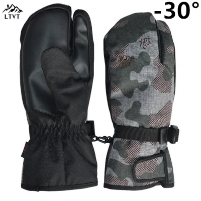 LTVT-Waterproof Ski Gloves for Men and Women, Snowboard Gloves, Motorcycle Riding Winter Gloves, Unisex Snow Gloves 2