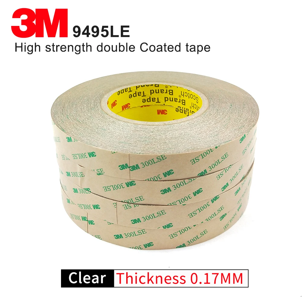 300 LSE Adhesive 2''x3.75'' Transfer Tape 3M 9495le Double Sided VHB Tape 
