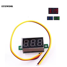 10 шт. мини 0,36 дюйма постоянного тока 0-100 в 3 провода цифровой Красный светодиодный дисплей Панель измеритель напряжения вольтметр тестер скидка 39
